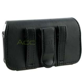 for iPHONE 3G 4G 4S 4 BLACK LEATHER CASE POUCH BELT CLIP  