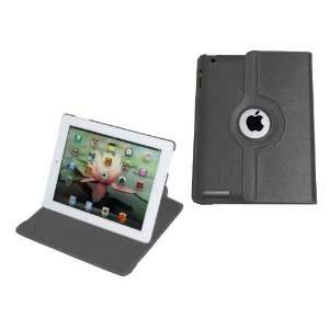 MiTAB Rotating Grey Bycast Leather Case / Cover & Anti Glare Screen 
