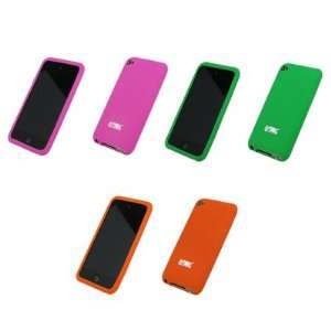   Cases (Hot Pink, Neon Green, Orange) for Apple iPod Touch 4 Gen Cell