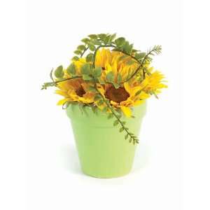  Pack of 3 Potted Artificial Sunflower Floral Arrangements 