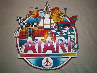 vtg 80s ATARI SHIRT video game logo 1980s 2600 5200 M  