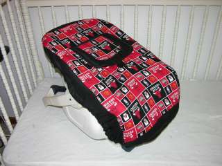 INFANT CAR SEAT CARRIER COVER M/W CHICAGO BULLS FABRIC  