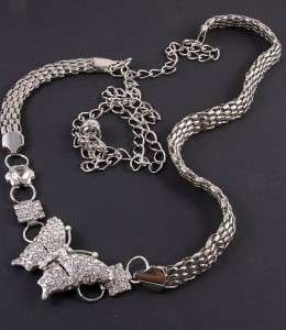 Silver SEP Butterfly Thick Mesh Belly Belt Chain  