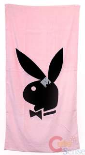 Play Boy Bunny Beach Bath TowelCotton  Pink Bunny Logo  