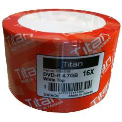 600 16X Titan White Top Blank DVD R DVDR Disc Storage Media 4.7GB 