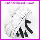 new children white snow flower ski snowboard gloves 