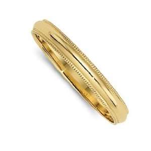 Millimeters Yellow Gold Heavy Wedding Band Ring 10Kt Gold with Beaded 