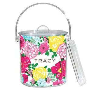  Lilly Pulitzer Personalized Ice Bucket   Heritage Floral 