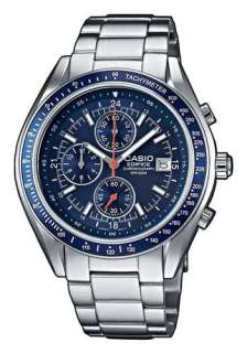 Authentic EF 503D 2AV Casio Mens Edifice Tachymeter Stainless Steel 