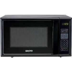  New   Black 800 Watt Countertop Microwave Oven by Sanyo 