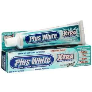 Plus White Xtra Whitening Gel Toothpaste    3.5 oz (Quantity of 5)