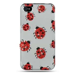  Hard Snap on case SILVER With LADY BUG Bling Bling Full 