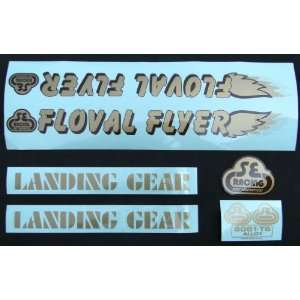  SE Racing FLOVAL FLYER BMX bicycle decal set   GOLD/BROWN 