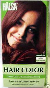 Permanent Cream Hair Dye Color AUBURN Ammonia Free  