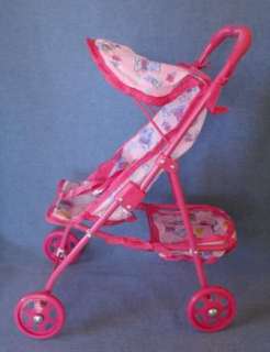 Baby Doll Stroller Carriage + Sunshade & Storage Pink Purple CUTE 