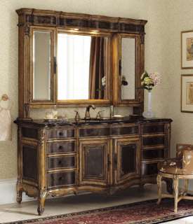 Provincia Double Sink Chest Stone Top Hand Carved  