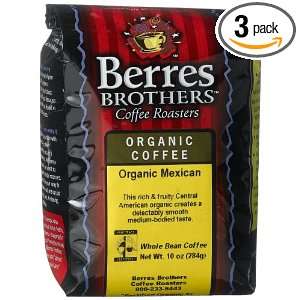 Berres Brothers Coffee Roasters Organic Mexican Coffee, Whole Bean, 10 