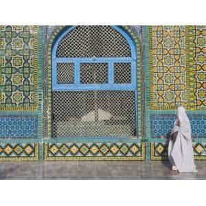  Pilgrim in a Burqa Passing the Shrine of Hazrat Ali 