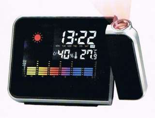DIGITAL WEATHER PROJECTION SNOOZE ALARM CLOCK,LED Backlight,Color 