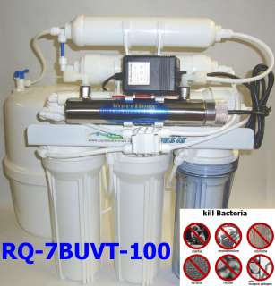 7st UV RO DI Reverse Osmosis Water filter system w/tank  