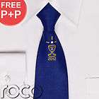Boys Holy Communion Royal Blue 2012 Satin Clip On Tie with Chalice