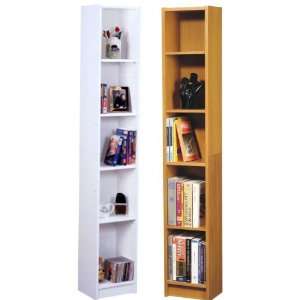  CD/DVD/VHS/Book Floor Design Storage Rack in Natural 