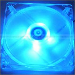 Hot 120mm Fans 4 LED Blue for Computer PC Case Cooling Rack  