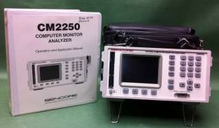 Sencore 250 MHz Computer Monitor Analyzer CM2250, CP II Manual and 