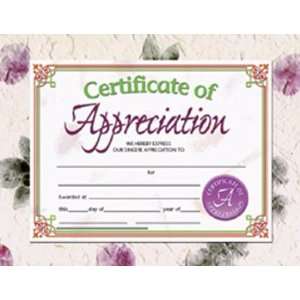  CERTIFICATES OF APPRECIATION 30 PK
