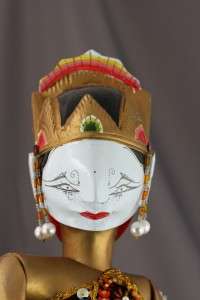   Hand Puppet Handpainted Folk Art Wood Composition Doll SHINTA  