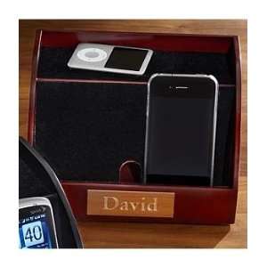  Personalized Rosewood Charging Valet   Name Electronics
