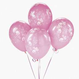 PINK COWGIRL PARTY BALLOONS (LOT OF 12) Cowgirl On Pony  