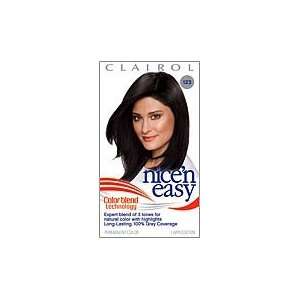  Clairol Nice N Easy Hair Color #123 Soft Black Kit Health 