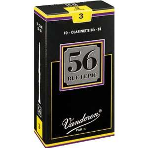  Vandoren 56 Rue Lepic Bb Clarinet Reeds #3.5, Box of 10 