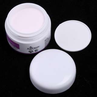 Pink Clear White Crystal Polymer Powder Acrylic Nail Art Tips  