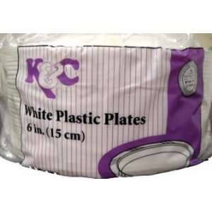  6 INCH WHITE PLASTIC ENTREE PLATES 1000CS 