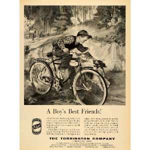  1957 Ad Columbia Bicycles Boy Dog Torrington Westfield 