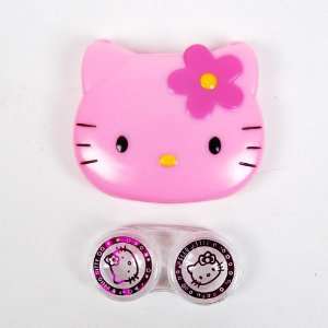   Hello Kitty Head Shaped Contact Lens Case Set: Health & Personal Care