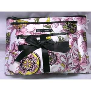  SOHO Cosmetic/ Travel Bags Set of 3 #80 69221 Beauty