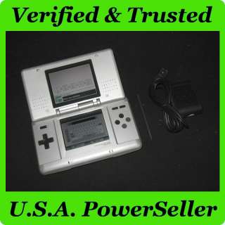 Nintendo DS NDS Game System   Silver   Tested Working 045496716141 