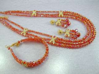 SUPERB DUBAI EAST INDIA SET 22K 24K Gold gp Baht Earrings Necklace 