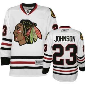 Aaron Johnson White Reebok NHL Premier Chicago Blackhawks 