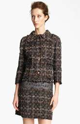 Dolce&Gabbana Short Metallic Button Tweed Jacket $2,125.00