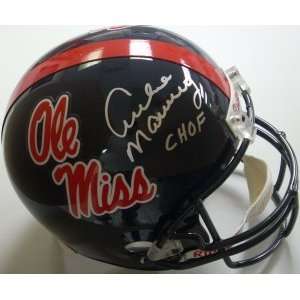 Archie Manning signed Ole Miss Rebels Full Size Replica Helmet C