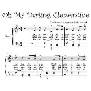 Oh My Darling Clementine Easy Piano Sheet Music 