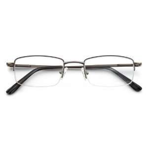  Dr. Dean Edell (H32) Titanium Semi Rimless Reading Glasses 