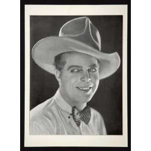  1930 Hoot Gibson Actor Silent Film Star Cowboy Western 