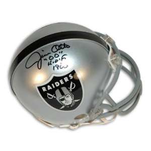 Jim Otto Autographed Oakland Raiders Mini Helmet Inscribed HOF 00