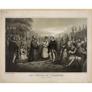  Reprint The wedding of Pocahontas with John Rolfe 1867