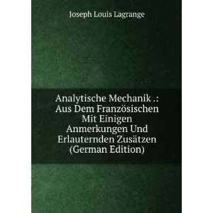   ZusÃ¤tzen (German Edition) Joseph Louis Lagrange Books
